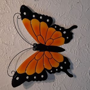 Metal Monarch Butterfly Wall Garden Art Indoor Outdoor Handmade Painted Home